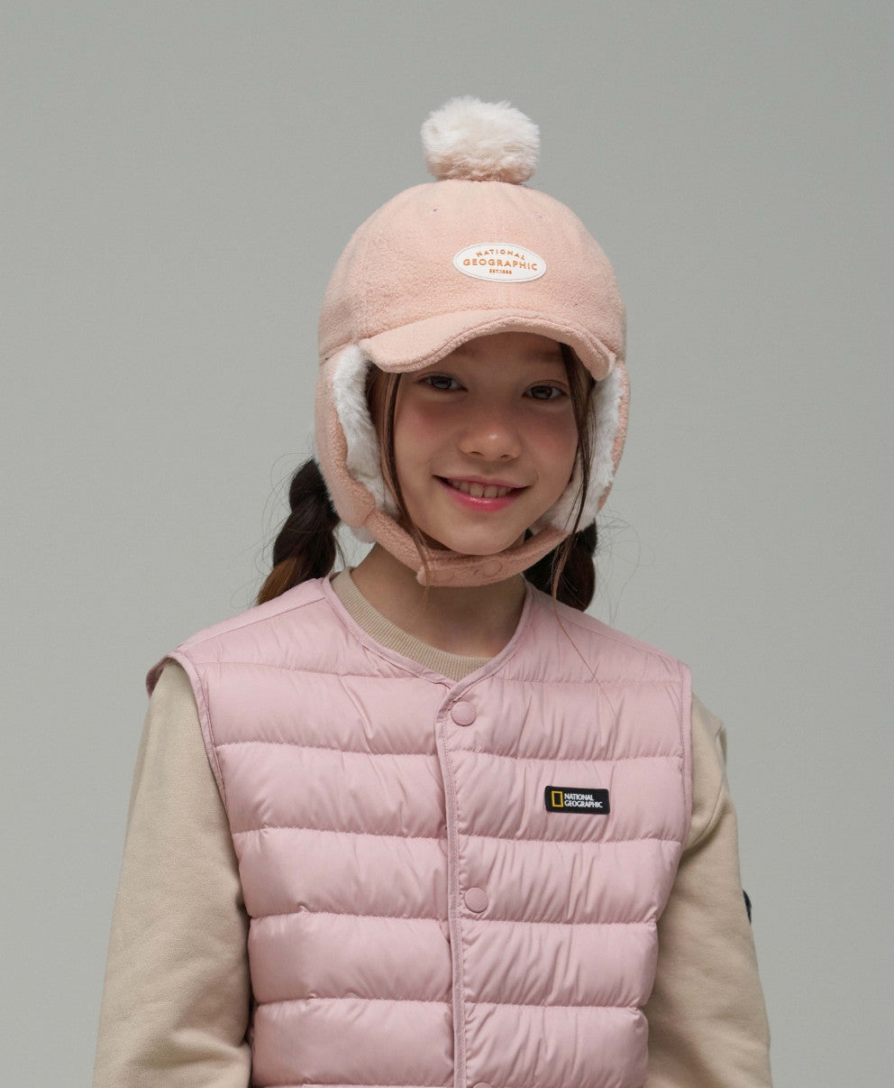 National Geographic Kids K234KHA130 Fleece Ear Flap Cap PEACH BEIGE
