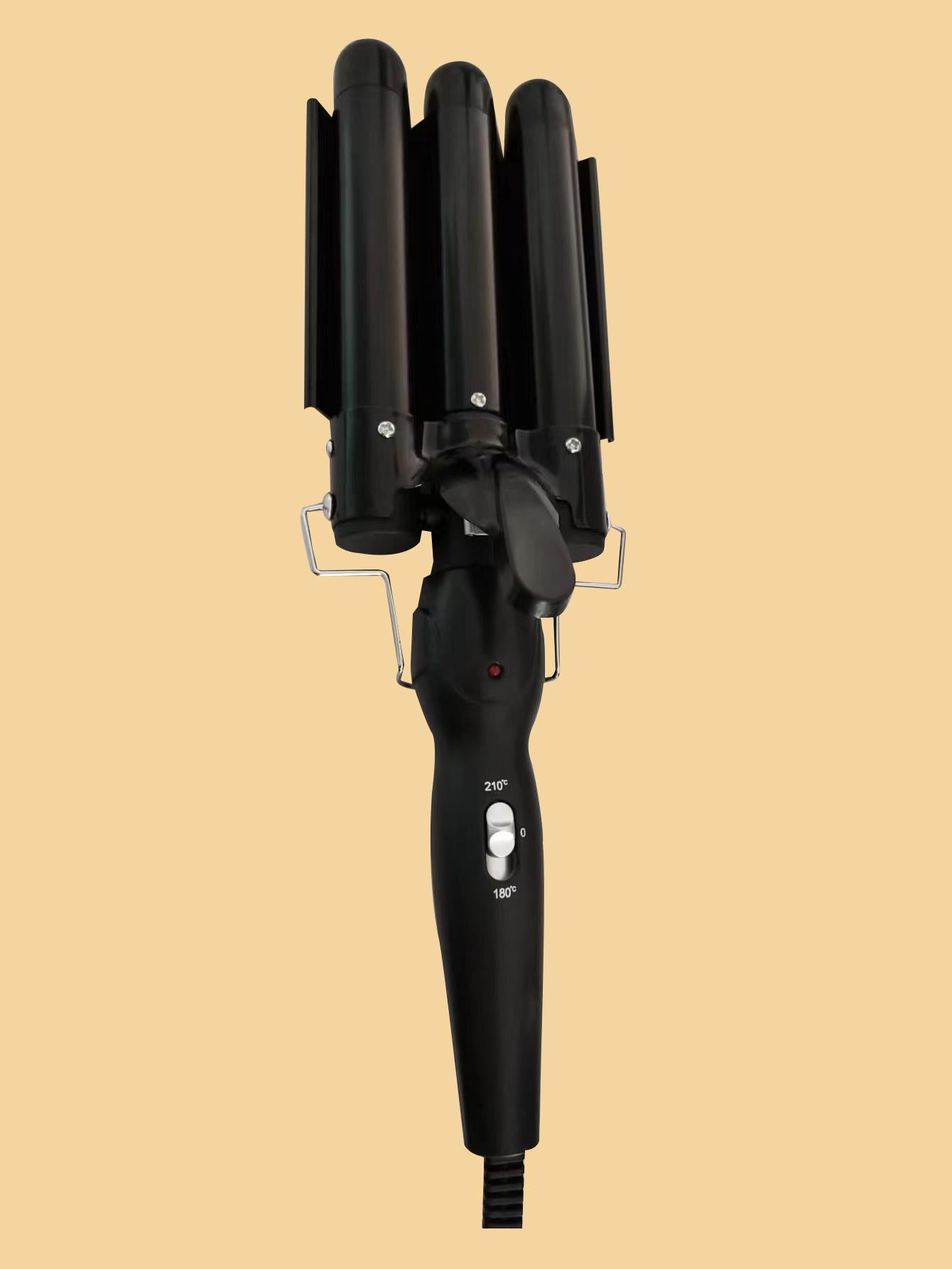 1pc Stainless Steel Hair Curling Iron, Modern Two Tone Styling Tool For Home