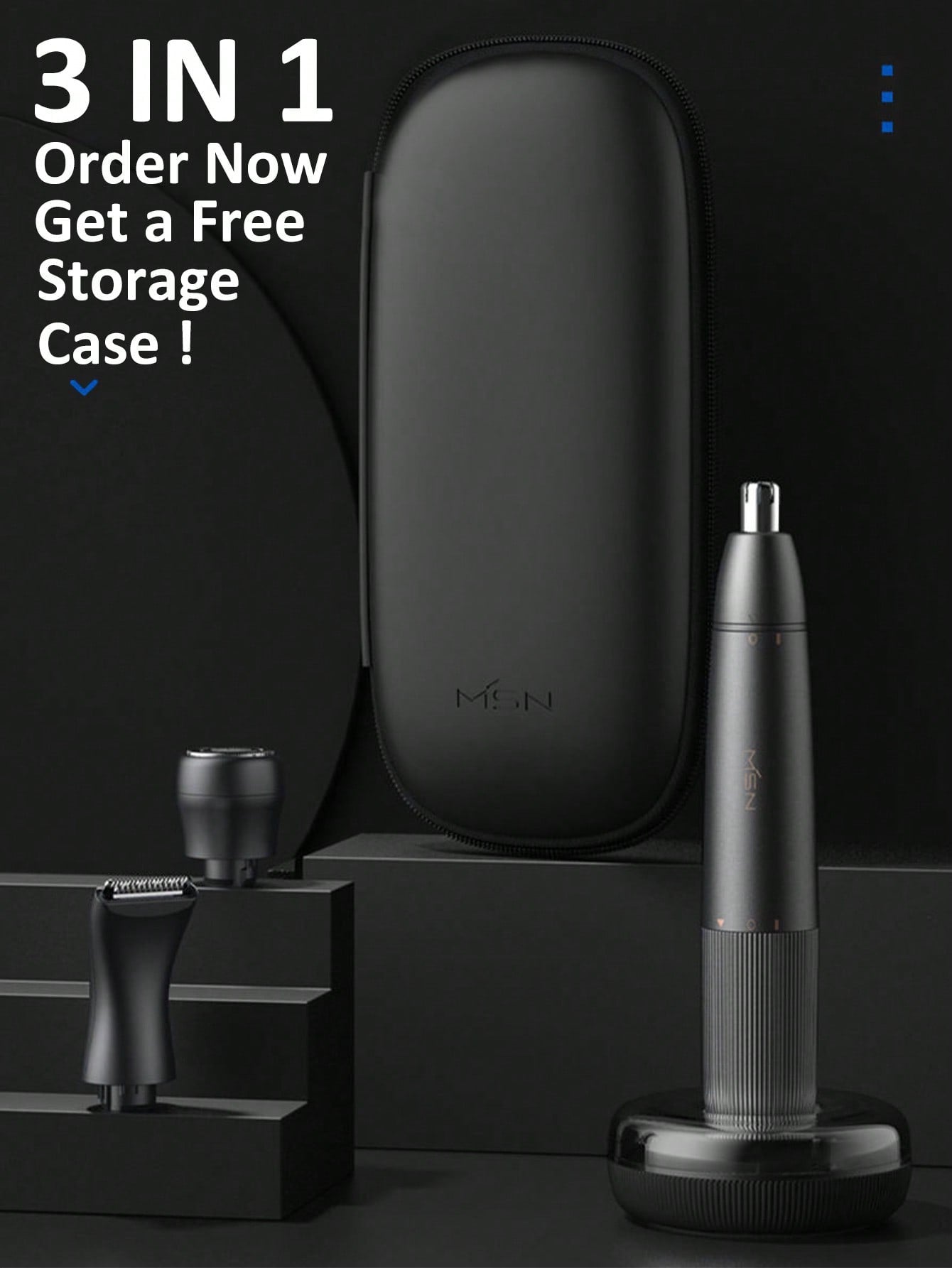 Multifunctional Electric Shaver, Nose Hair Trimmer, Body Hair Trimmer, 3 In 1 Storage Box Travel Kit