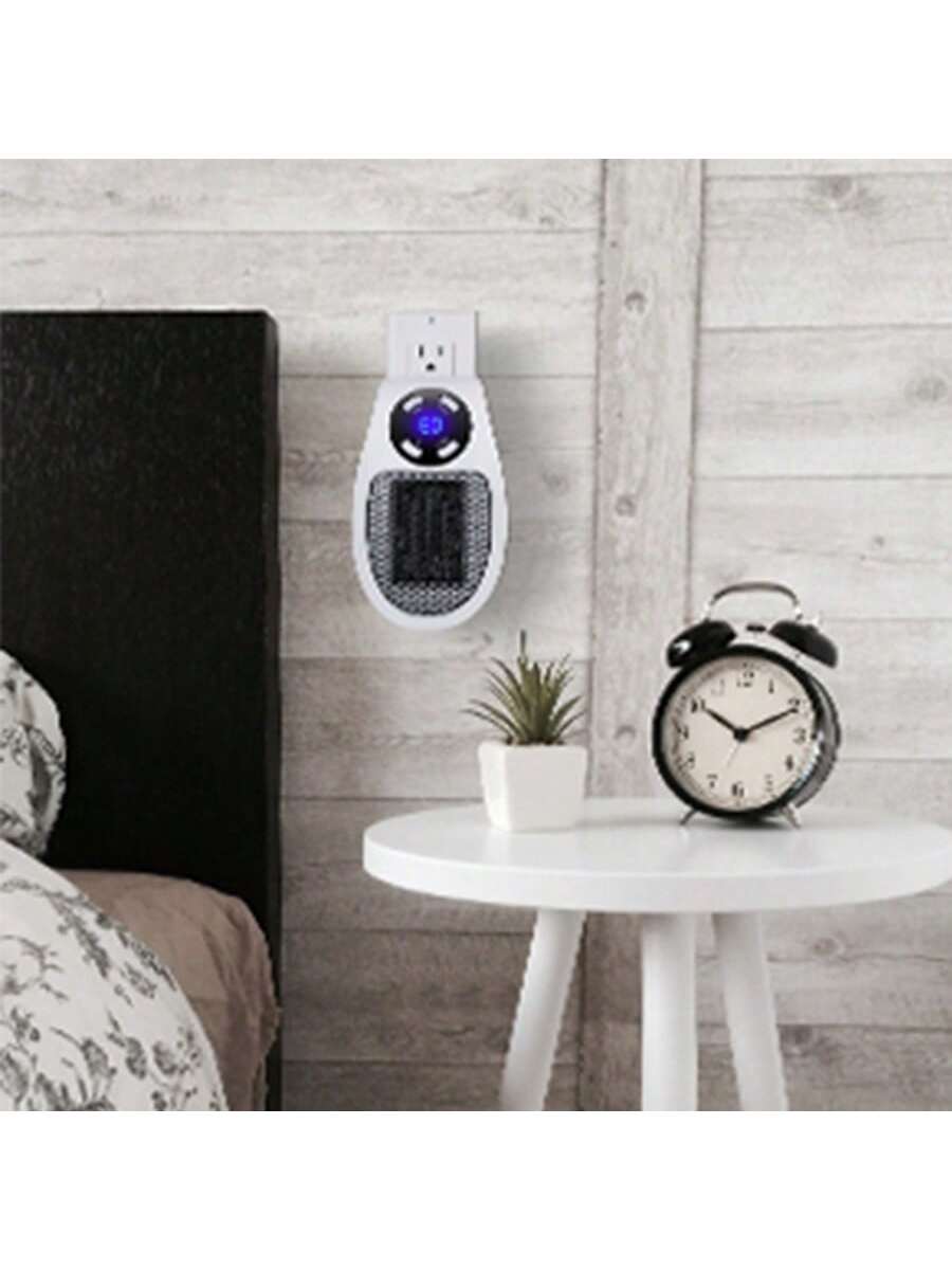 Remote Wall Outlet Electric Space Heater As Seen On TV With Adjustable Thermostat And Timer And Led Display,Compact For Office Dorm Room