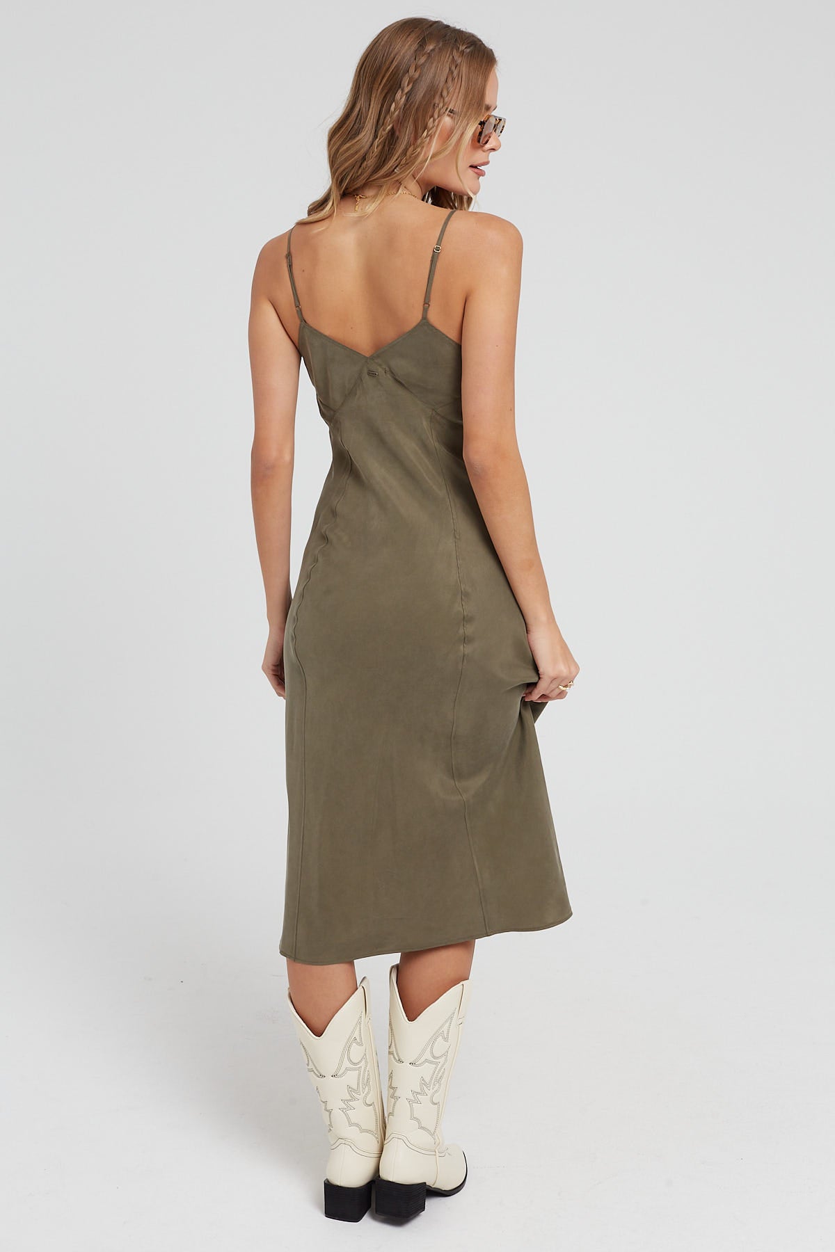 Thrills Chelsea Slip Dress Tarmac