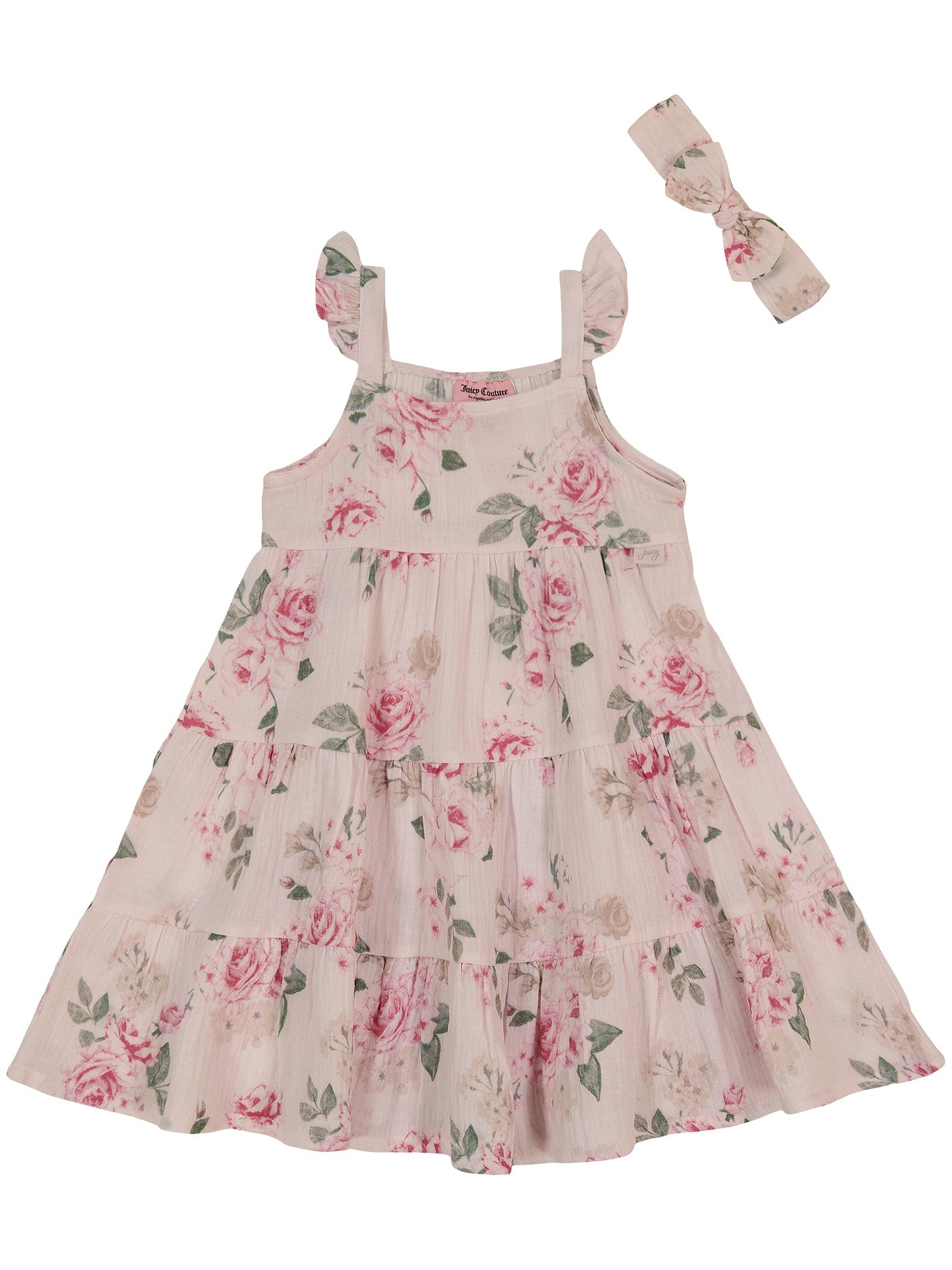 Juicy Couture Pink Floral Dress with Headband