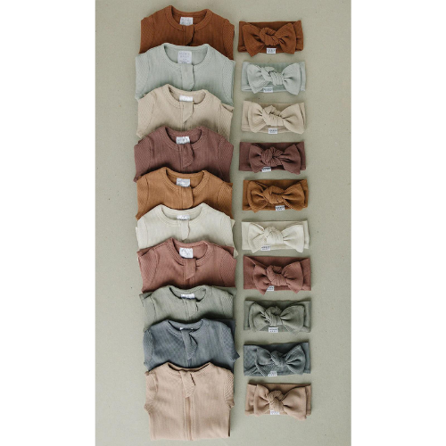 Pale Pink Organic Cotton Ribbed Zipper