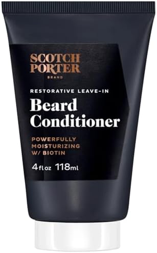Scotch Porter Leave-In Beard Conditioner with Lightweight Feel - Reduces Frizz, Provides Hydration & Shine for Dry, Coarse Beards - 4 oz