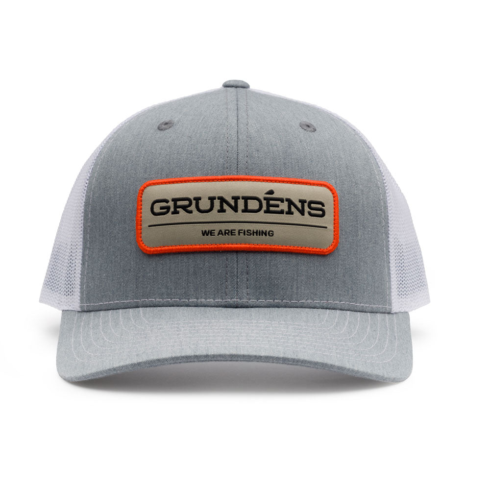 GRUNDENS WE ARE FISHING TRUCKER HEATHER GREY/WHITE