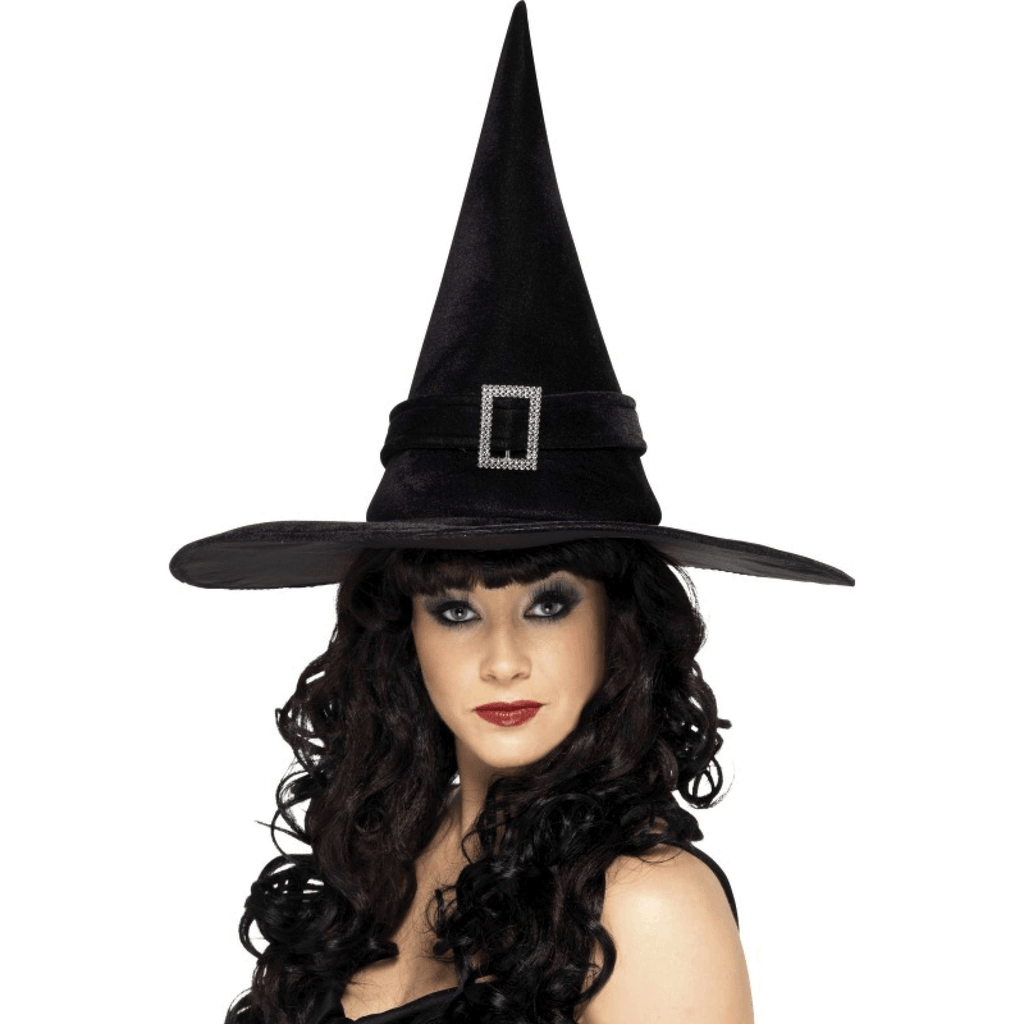 Black Witch Hat with Buckle