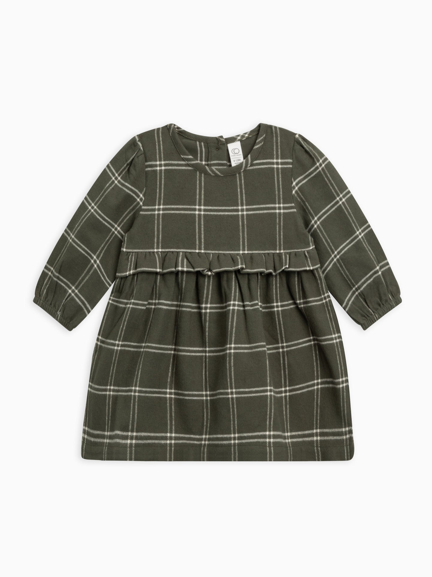 Sydney Flannel Long Sleeve Ruffle Dress