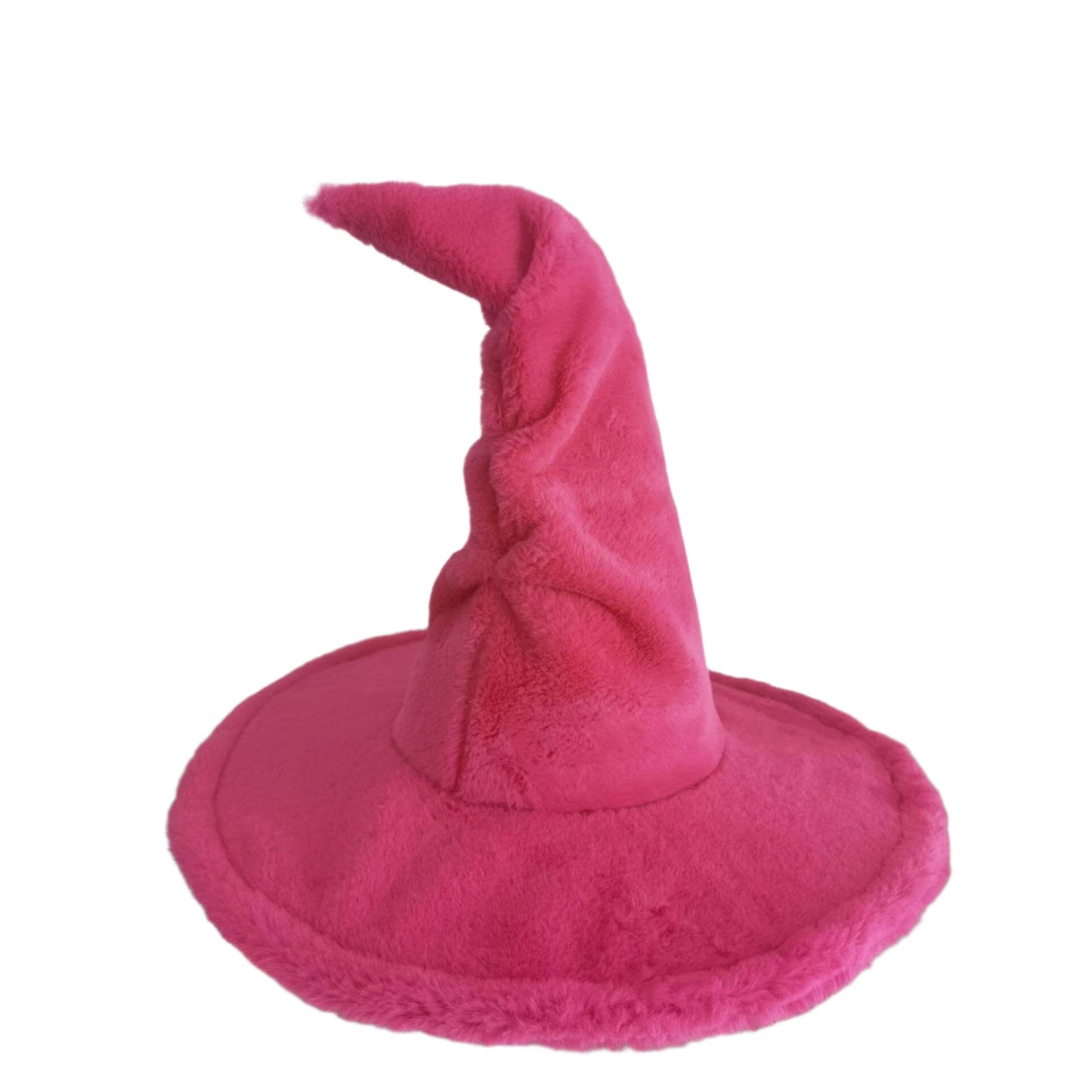 Hot Pink Faux Fur Witch Hat