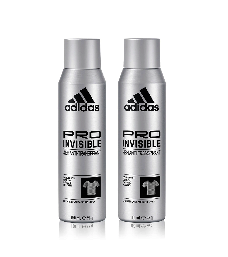2xPack Adidas Pro Invisible 48H Antiperspirant Deodorant Spray - 300 ml