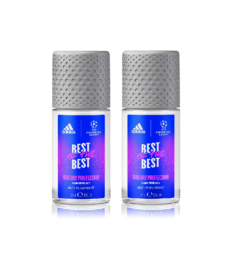 2xPack Adidas UEFA-9 Best of the Best Deodorant Roll-On - 100 ml