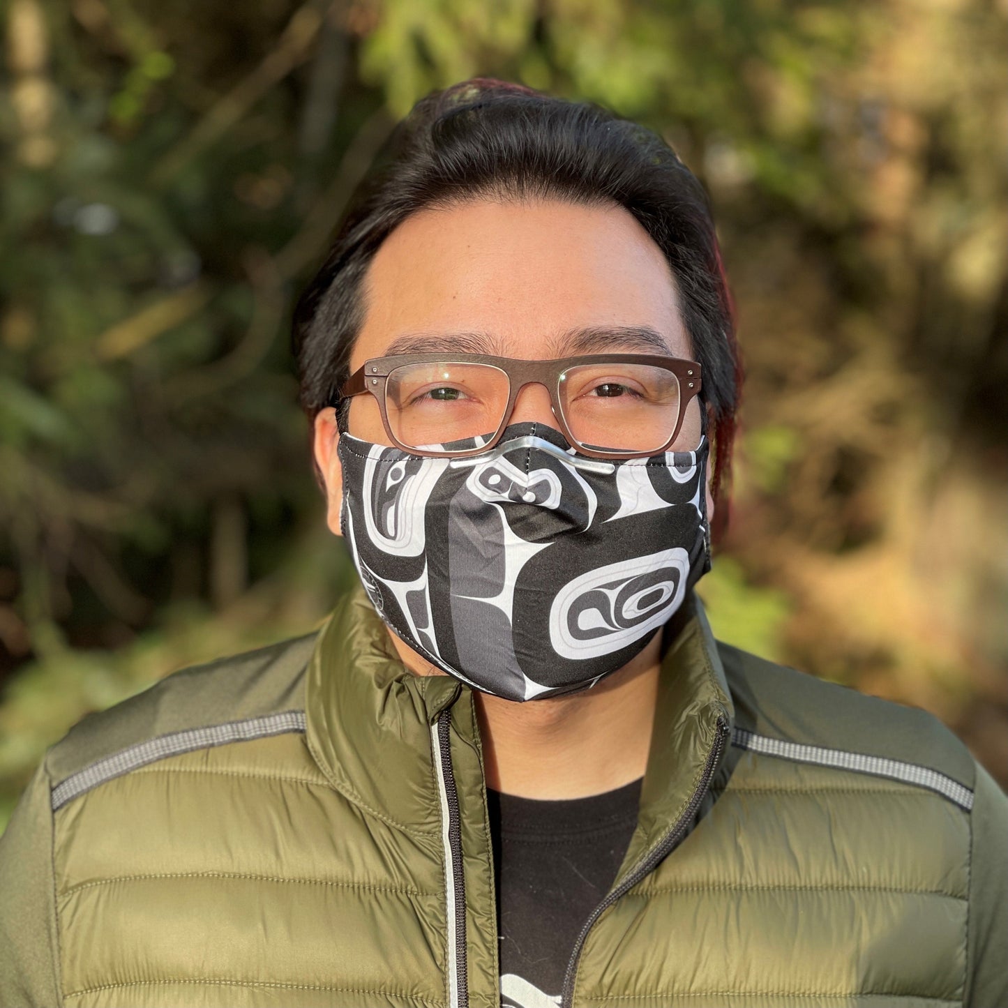 Black and White Face Mask