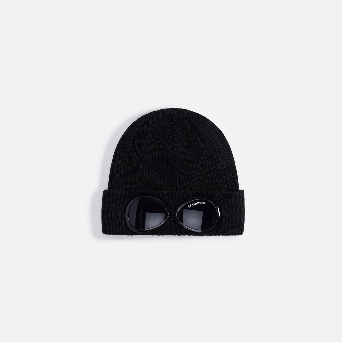 CP Company Cotton Goggle Beanie - Black