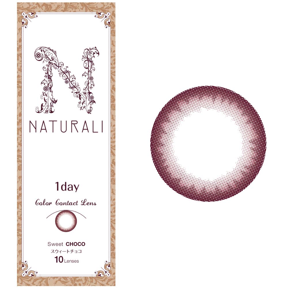Naturali Color Contacts One Day Sweet Chocolate Japan 10 Pieces Dia14.2Pwr-1.75