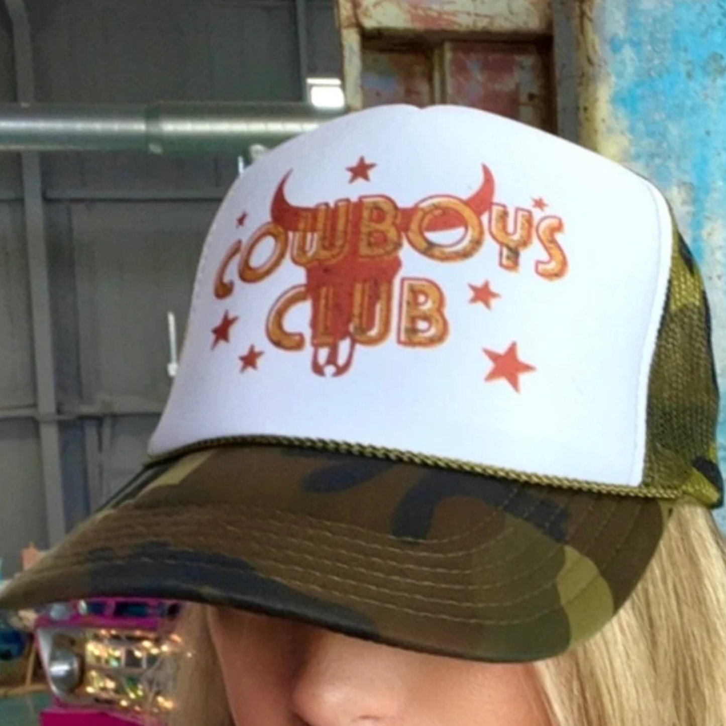 Online Exclusive | Cowboys Club Foam Trucker Cap in Traditional Camo