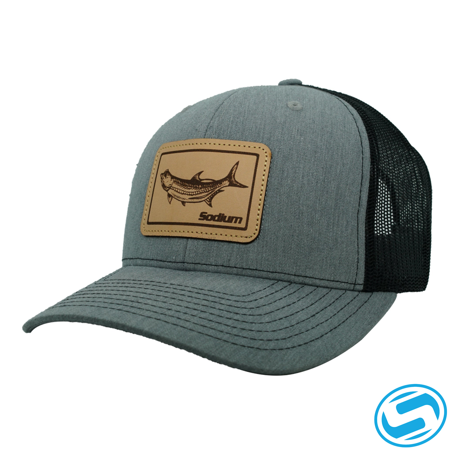 Men's Sodium Silver Legend Leather Trucker Adjustable Hat