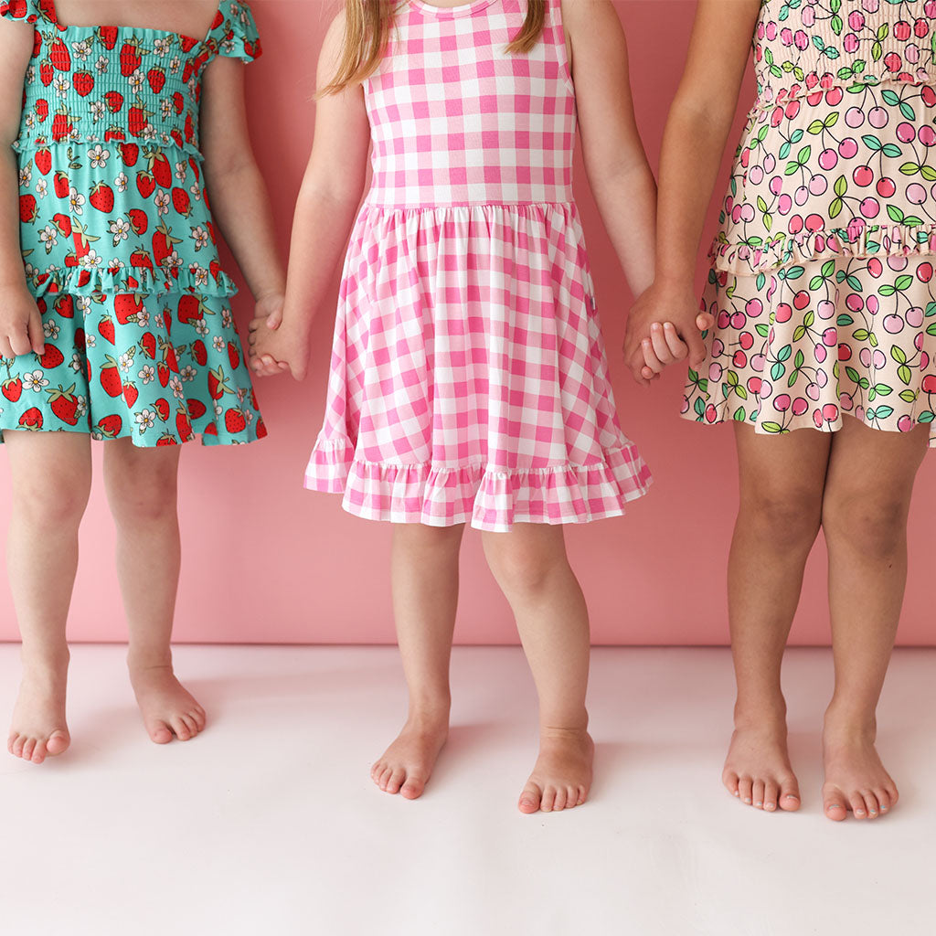 Happy Berry Smocked Babydoll Dress