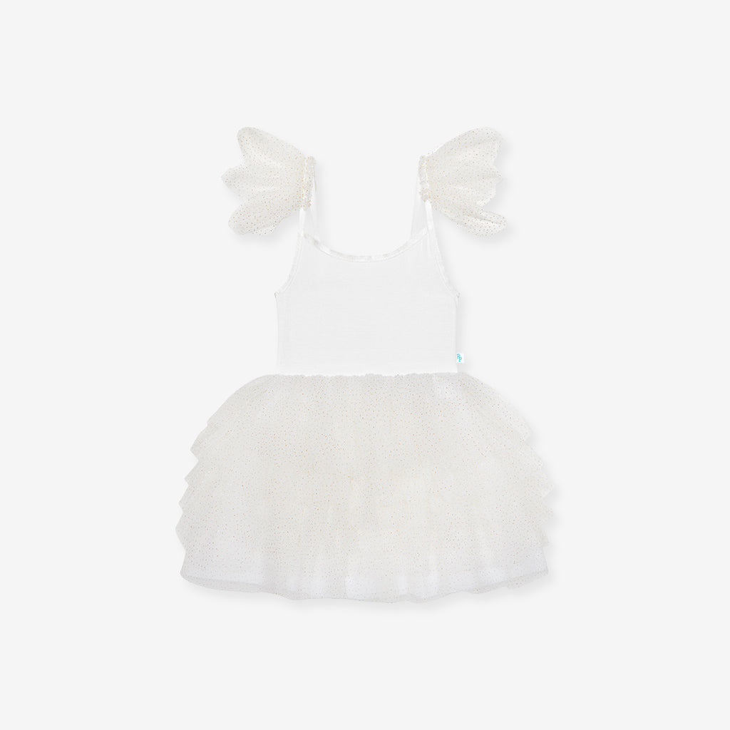 White Tulle Smocked Dress