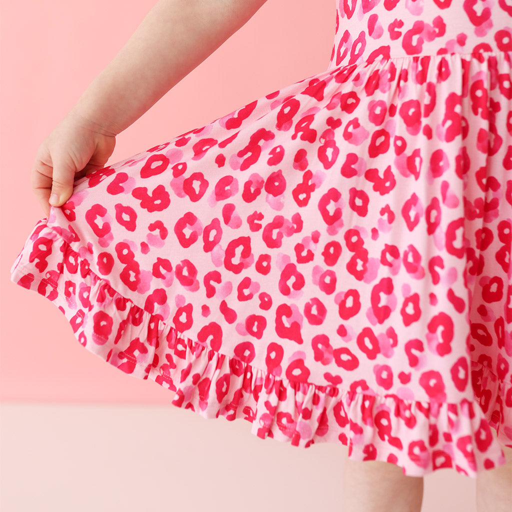 Ashley Short Sleeve Ruffled Twirl Dress