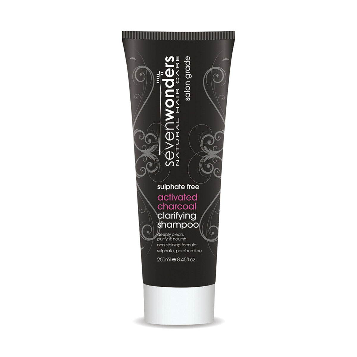 Seven Wonders Hair Care Shampoo 250ml Activated Charcoal Clarifying