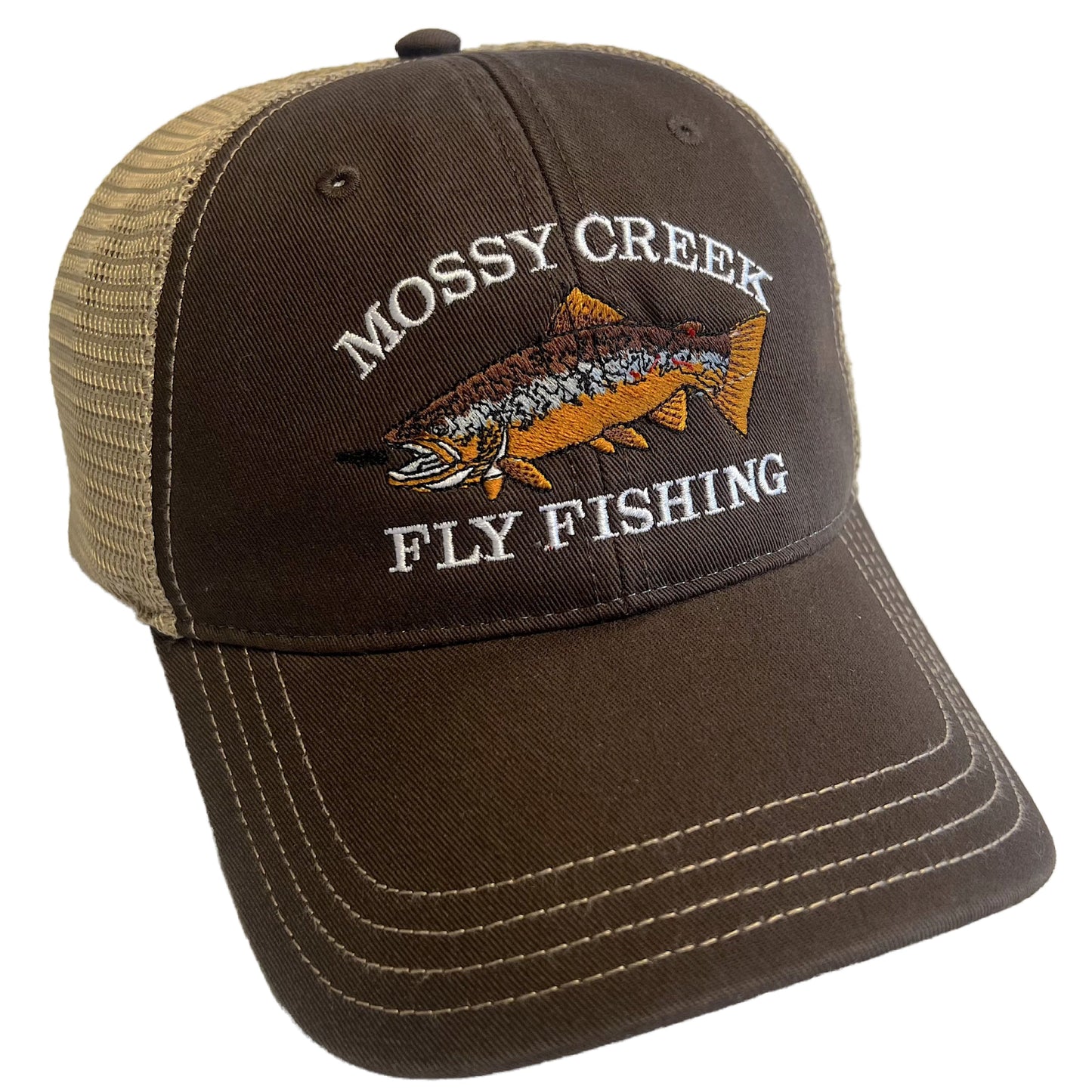 Mossy Creek Logo Unstructured Trucker Brown/Khaki