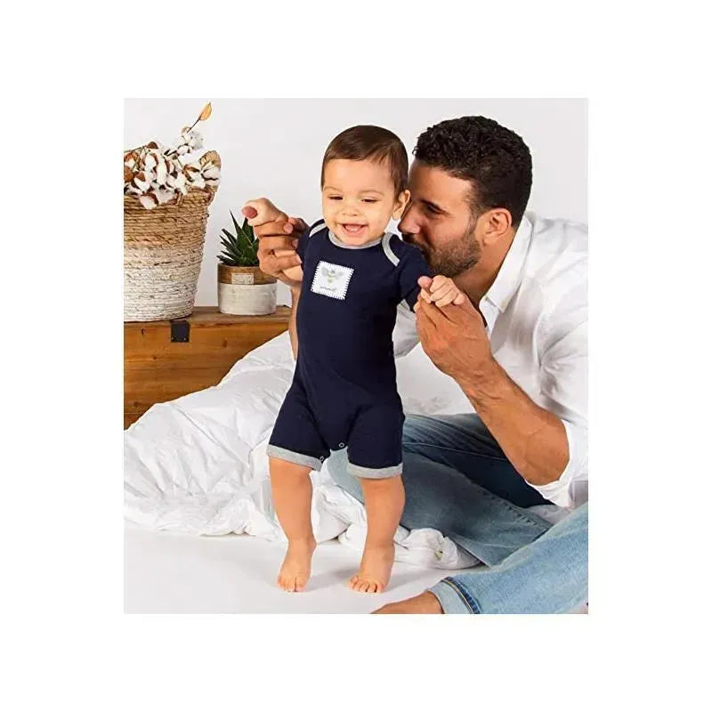 Burts Bees - 2Pk Baby Boy Honey Bee Shortalls, Midnight