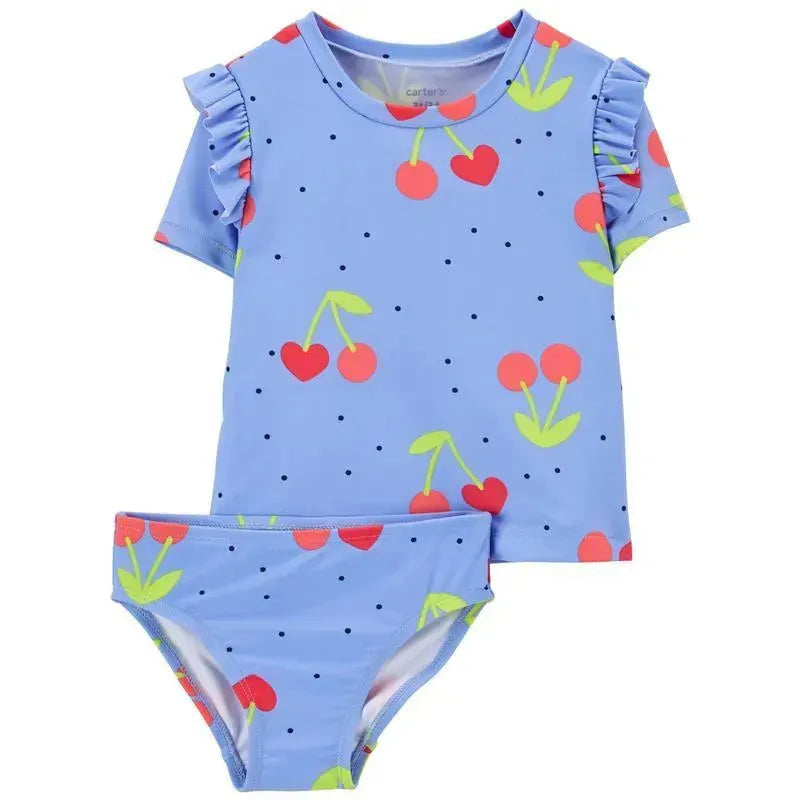 Carters - Baby Girl Cherry 2Pk Rashguard Set, Blue