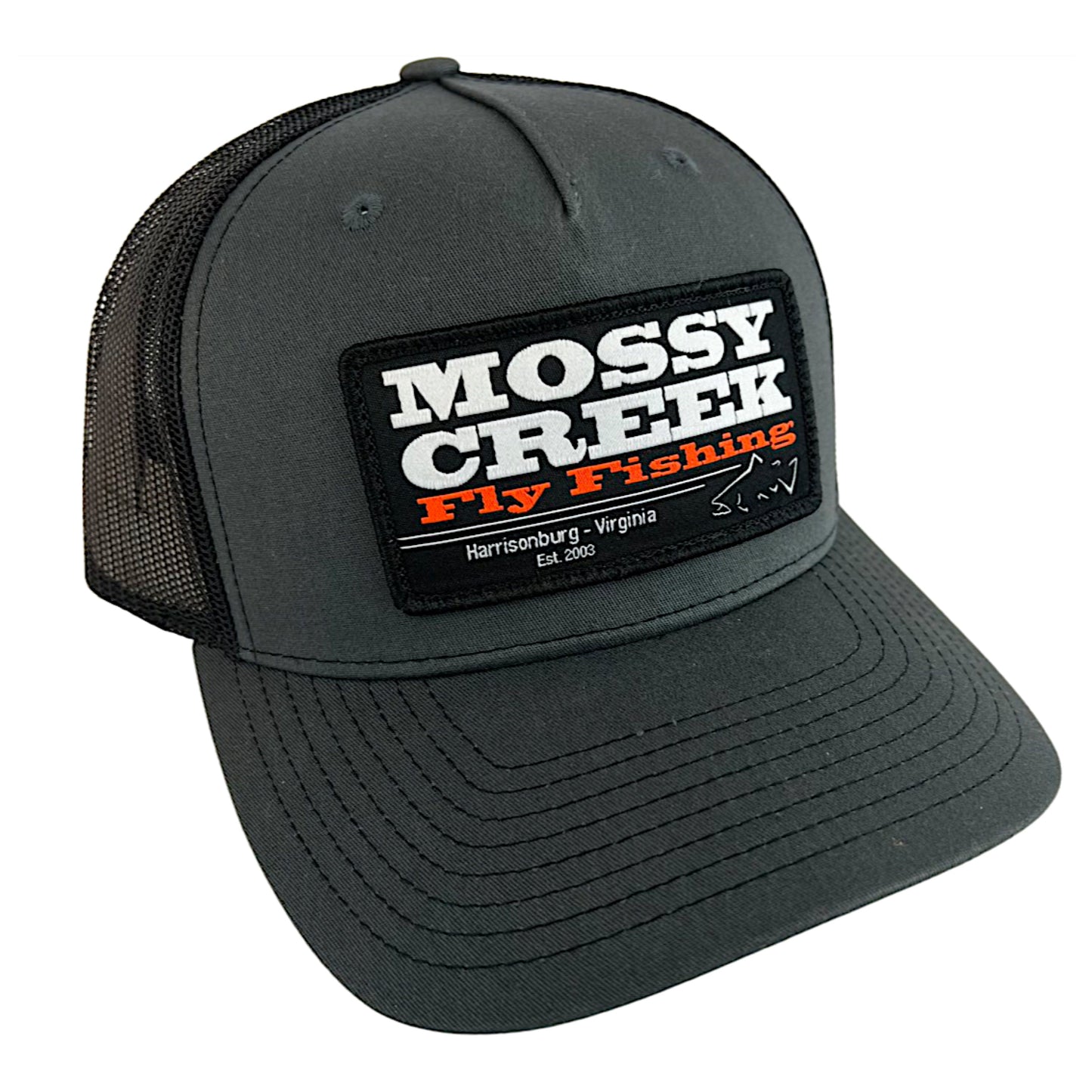 Mossy Creek Patch Trucker Charcoal Black