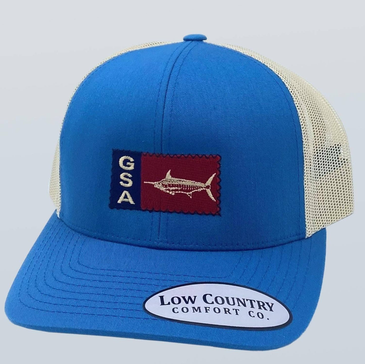 Gulf Shores Marlin Patch Ocean/Beige Mesh Back Hat