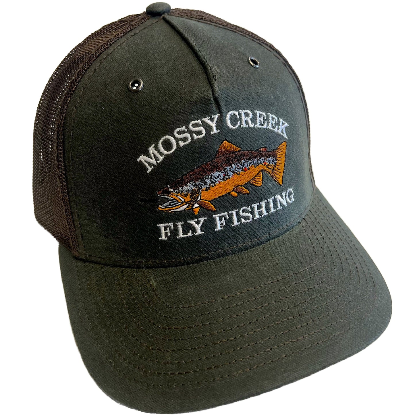 Mossy Creek Hawthorne Waxed Trucker Dark Olive/Coffee