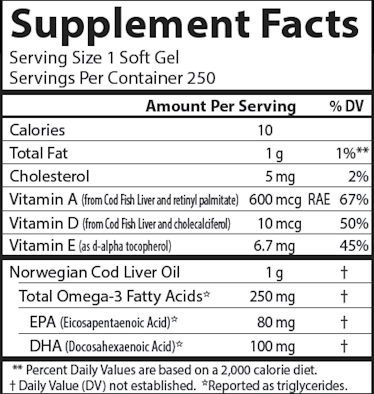 Super Cod Liver Oil 1000 mg