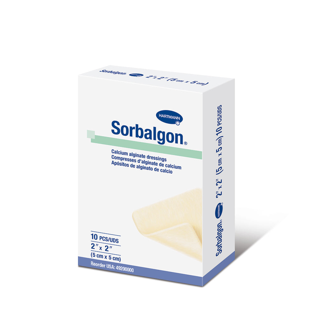 Sorbalgon Calcium Alginate Dressing Box of 10, White