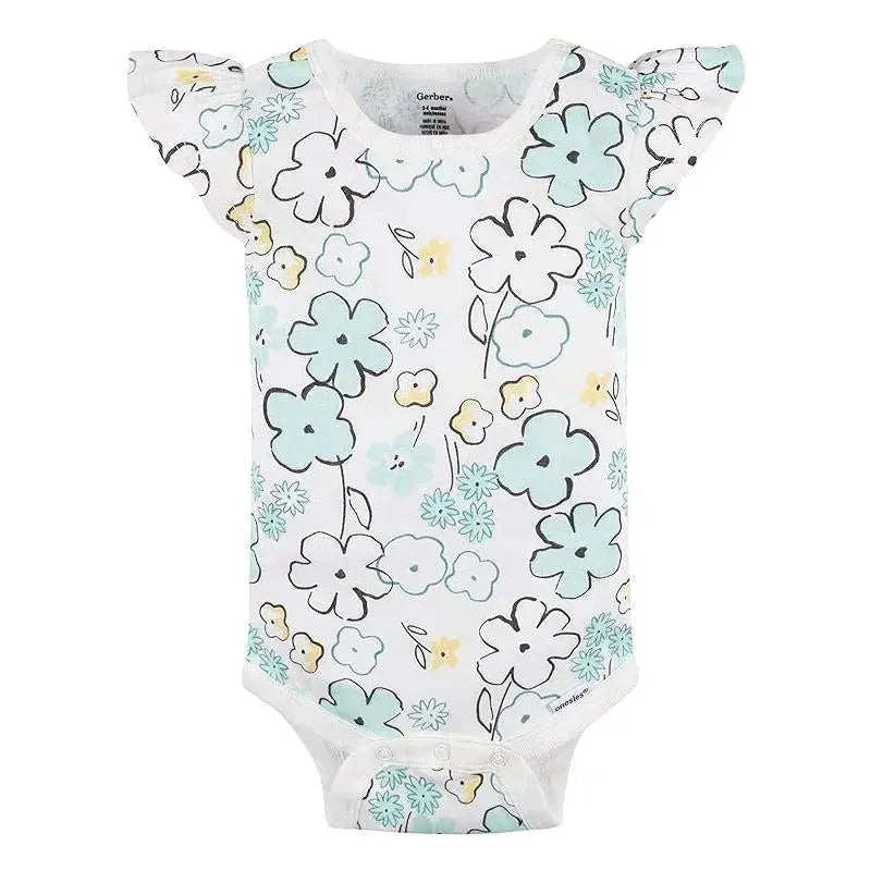Gerber - 4Pk Baby Girl Short Sleeve Onesies