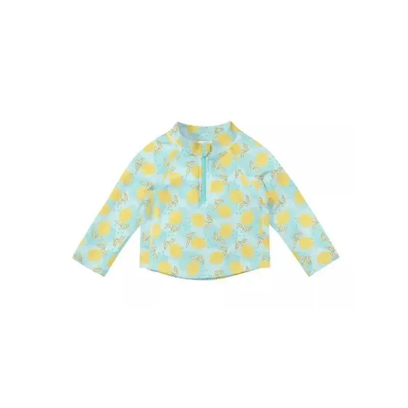 Green Sprouts - Baby Long Sleeve Zip Rashguard Shirt, Lemons