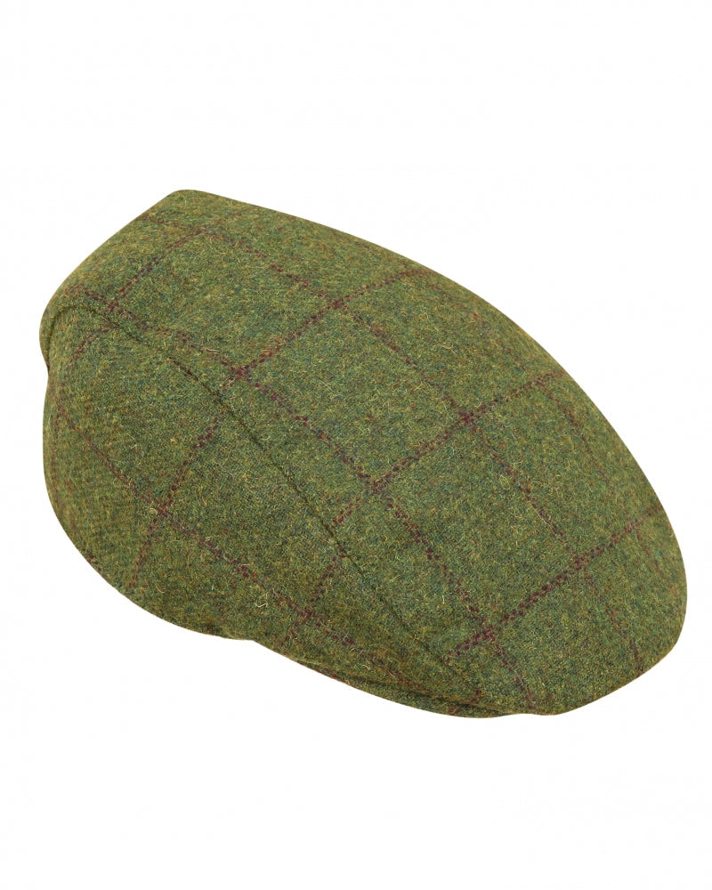 Hoggs Of Fife Windowpane Waterproof Tweed Cap