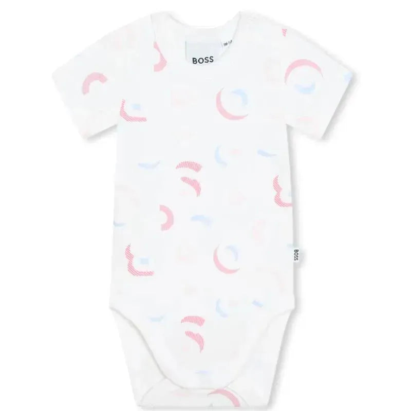 Hugo Boss Baby - 2Pk Baby Onesies Set, White/Pink