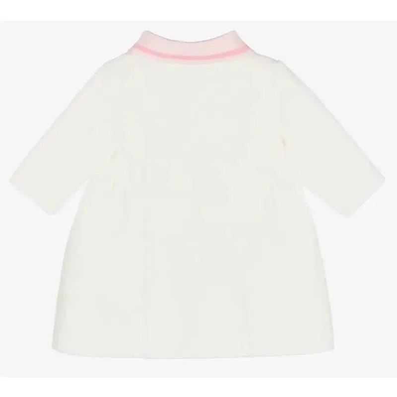 Hugo Boss Baby - Girls White Cotton Logo Dress, Off White