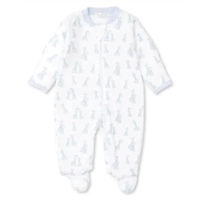 Kissy Kissy - Giraffe Grins Zip Footie, Blue