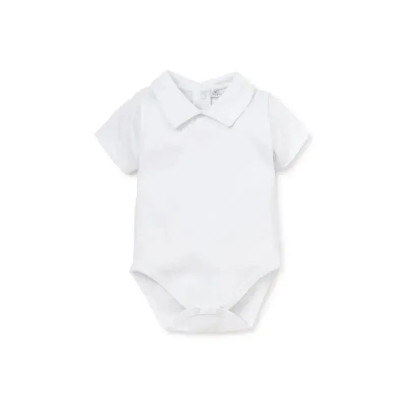 Kissy Kissy - Baby Short Sleeve Bodysuit With Collar, White