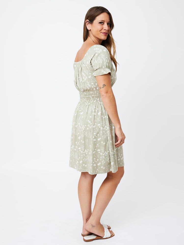 Juliet Field Taupe Short Sleeve Mini Dress