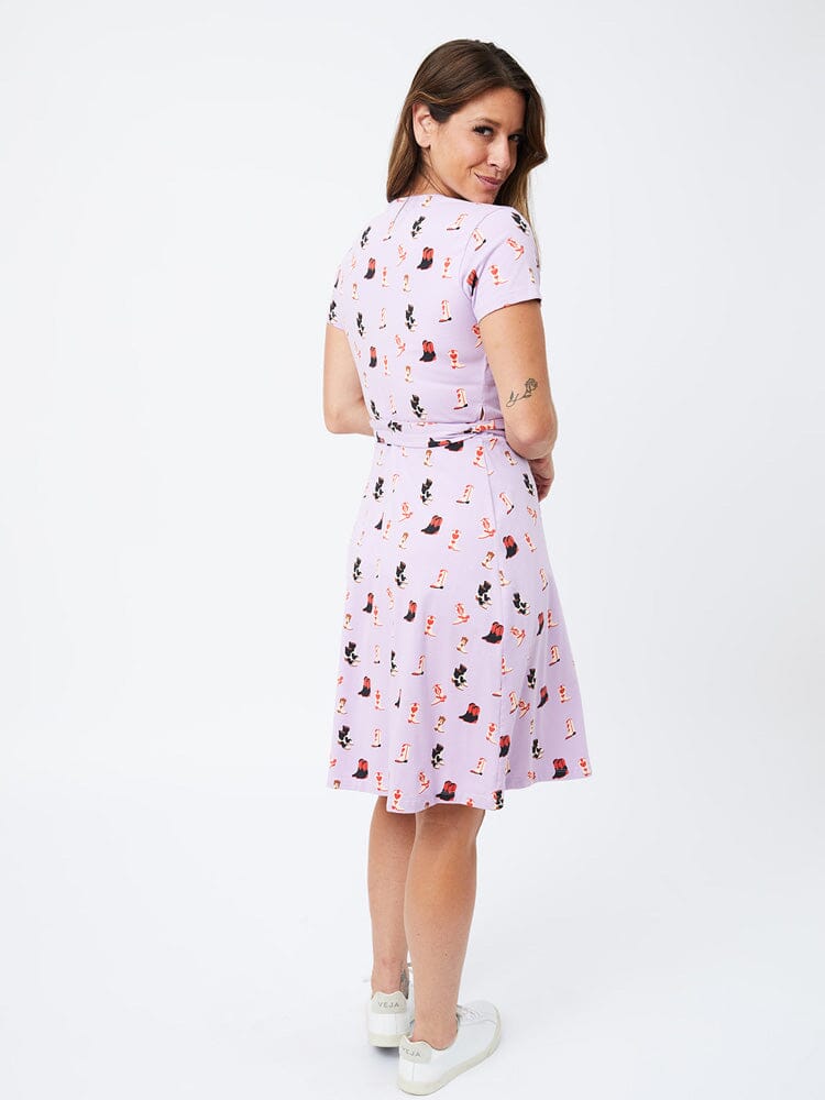 Katie Two Step Lavender Wrap Dress