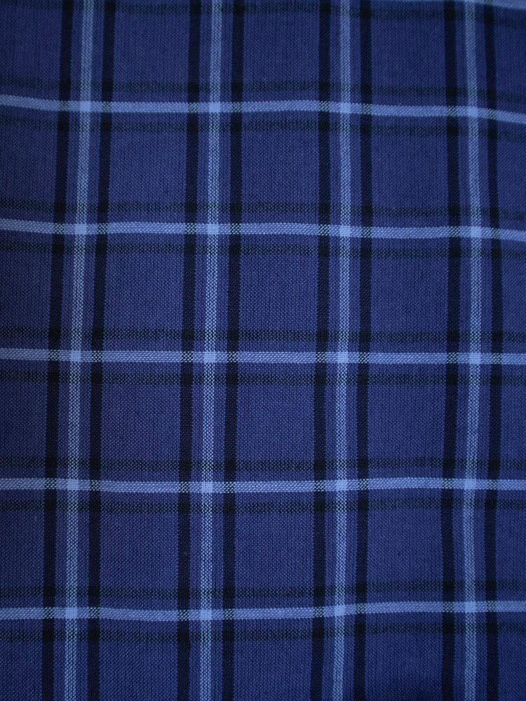 Kavita Dress - Indigo Plaid