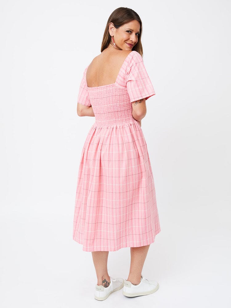 Teddy Dress - Pink Plaid