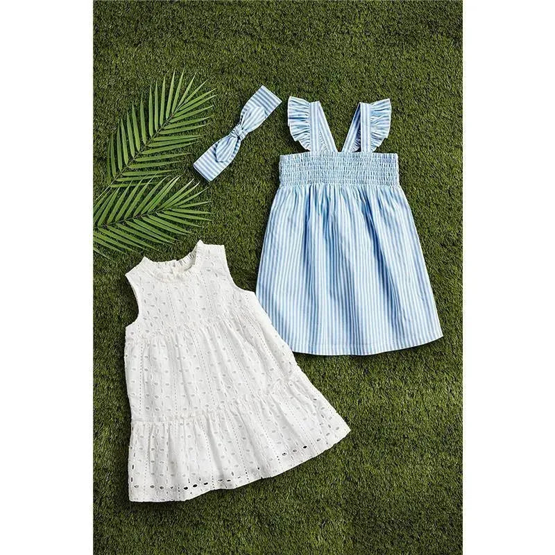 Mud Pie - Baby Girl Smocked Sundress & Headband Set