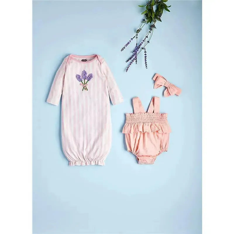 Mud Pie - Pink Dobby Bubble & Headband Set