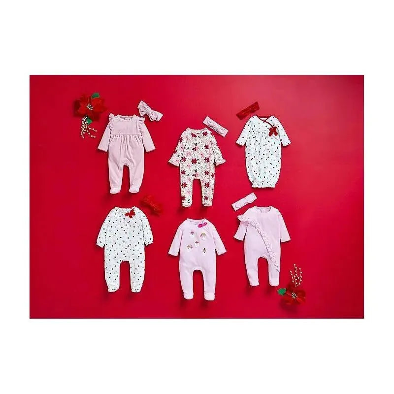 Mud Pie - Pink Velour Sleeper & Headband Set