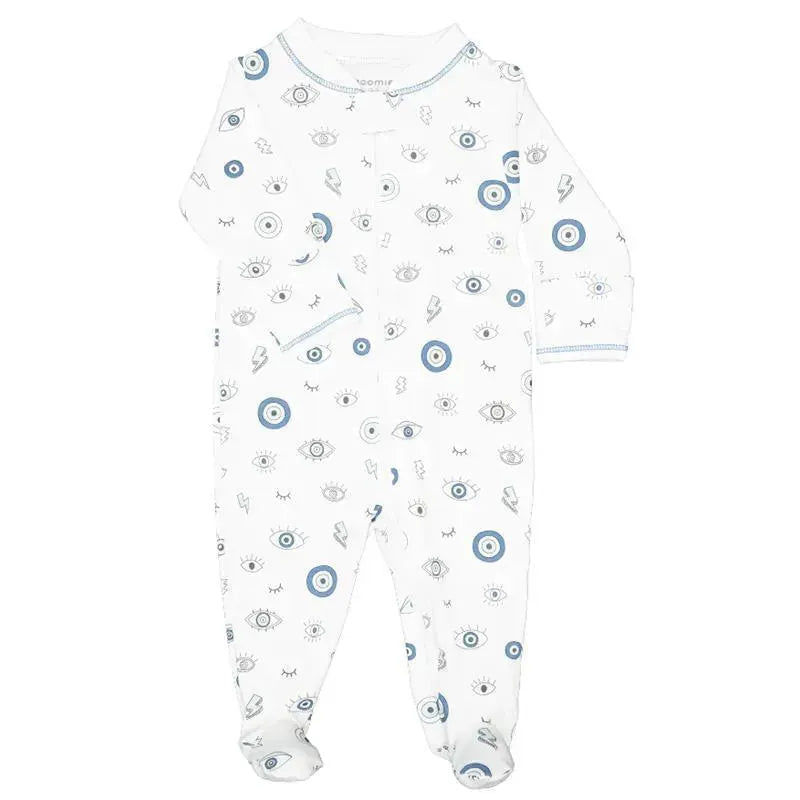 Noomie - Baby Boy Zipper Footie Evil Eye