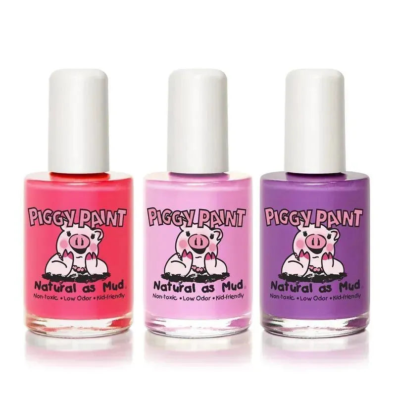 Piggy Paint Gift Set Non-toxic Girls Nail Polish, Chemical Free, Toe-Tally Fancy