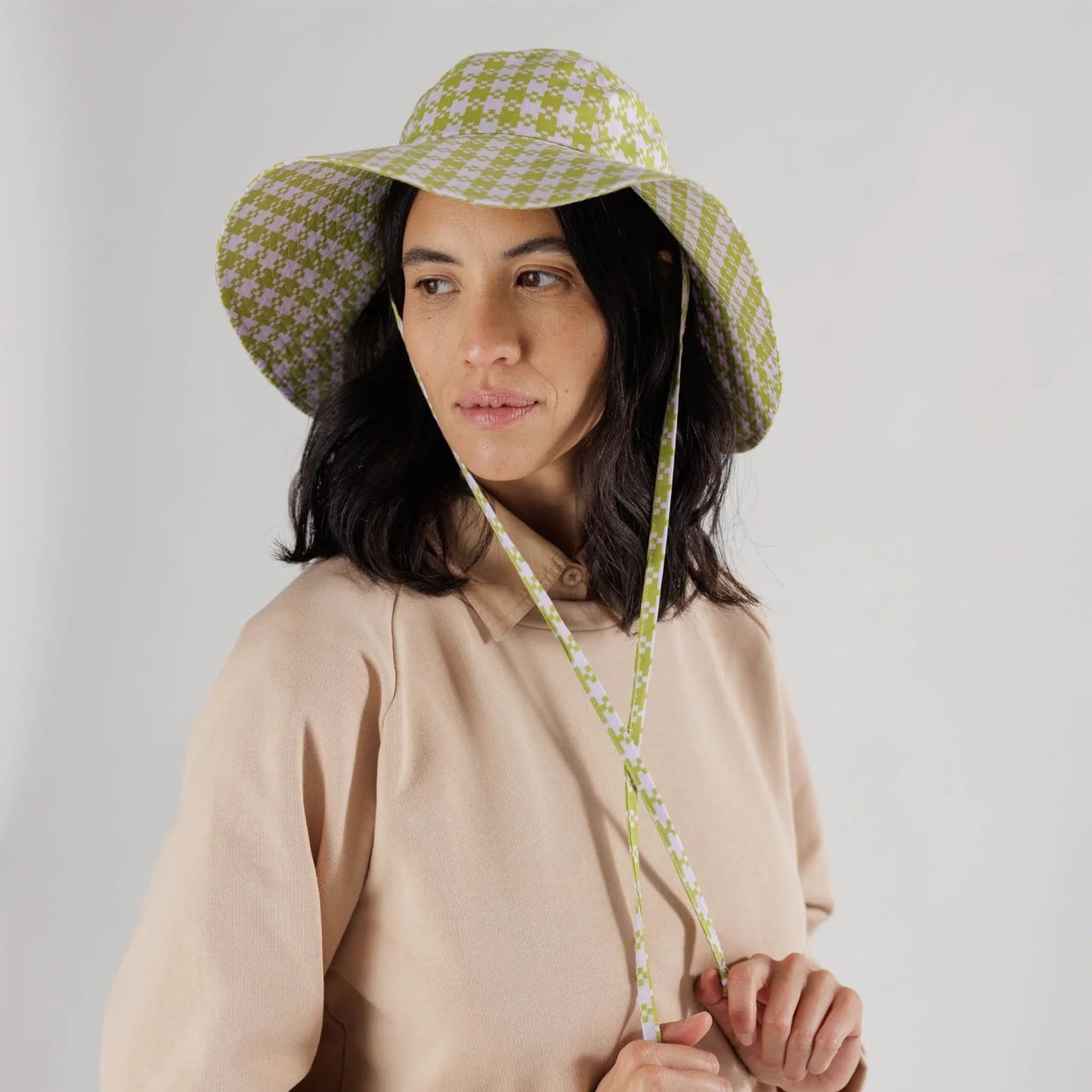 Soft Sun Hat | Pink/Pistachio Gingham