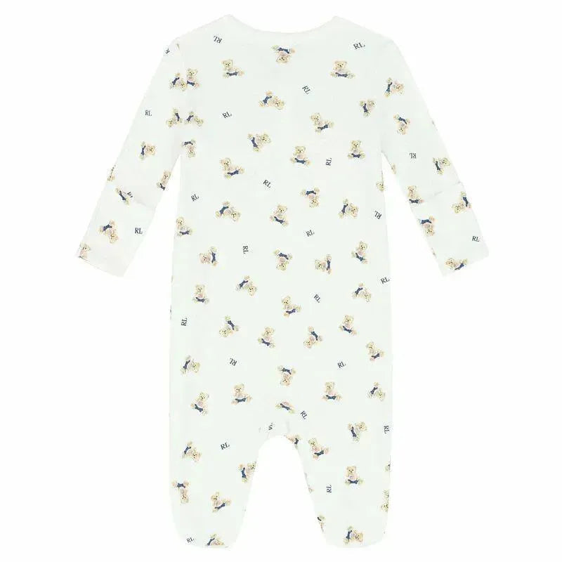 Polo Ralph Lauren Baby - Boys Printed Cotton Coverall, White/Blue