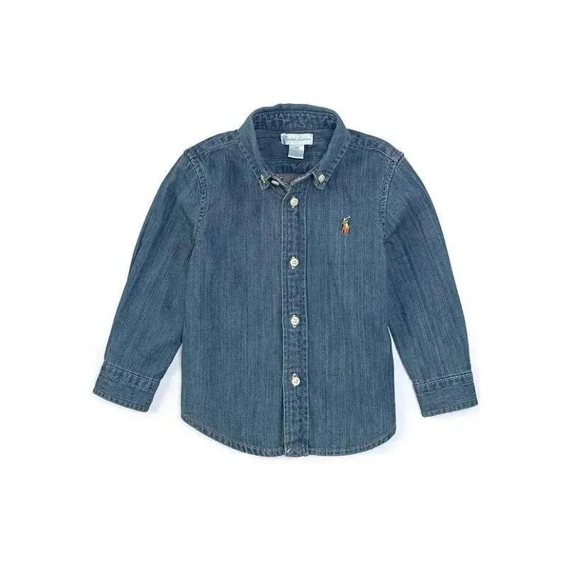Polo Ralph Lauren Baby - Cotton Chambray Shirt, Dark Blue